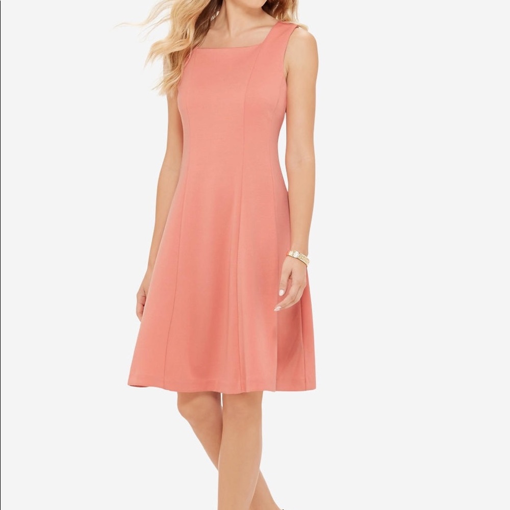The Limited Square Neck Fit & Flare Dress